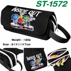 Inside Out Anime waterproof canvas portable double-layer pencil bag cosmetic bag 21x11x7cm