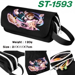 My Hero Academia Anime waterproof canvas portable double-layer pencil bag cosmetic bag 21x11x7cm