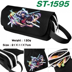 My Hero Academia Anime waterproof canvas portable double-layer pencil bag cosmetic bag 21x11x7cm