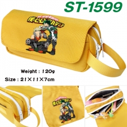 My Hero Academia Anime waterproof canvas portable double-layer pencil bag cosmetic bag 21x11x7cm