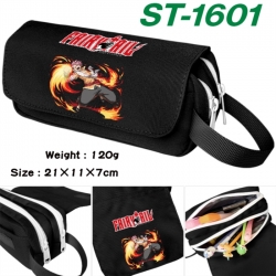 Fairy tail Anime waterproof canvas portable double-layer pencil bag cosmetic bag 21x11x7cm