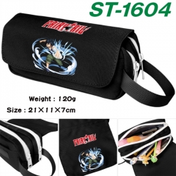 Fairy tail Anime waterproof canvas portable double-layer pencil bag cosmetic bag 21x11x7cm
