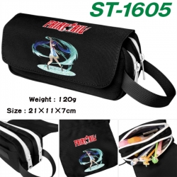 Fairy tail Anime waterproof canvas portable double-layer pencil bag cosmetic bag 21x11x7cm