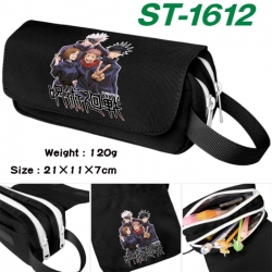 Jujutsu Kaisen Anime waterproof canvas portable double-layer pencil bag cosmetic bag 21x11x7cm