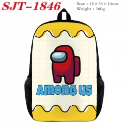 Among Us Anime nylon canvas backpack student backpack 45x33x14cm