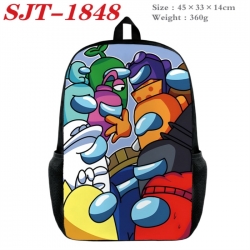 Among Us Anime nylon canvas backpack student backpack 45x33x14cm