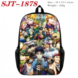 JoJos Bizarre Adventure Anime nylon canvas backpack student backpack 45x33x14cm