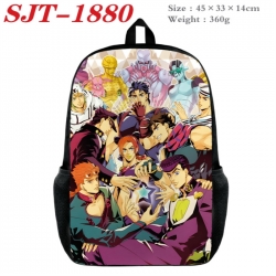 JoJos Bizarre Adventure Anime nylon canvas backpack student backpack 45x33x14cm