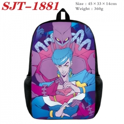 JoJos Bizarre Adventure Anime nylon canvas backpack student backpack 45x33x14cm