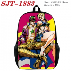 JoJos Bizarre Adventure Anime nylon canvas backpack student backpack 45x33x14cm
