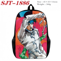 JoJos Bizarre Adventure Anime nylon canvas backpack student backpack 45x33x14cm