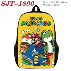 Super Mario Anime nylon canvas backpack student backpack 45x33x14cm