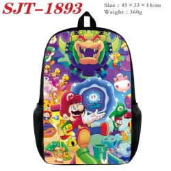 Super Mario Anime nylon canvas backpack student backpack 45x33x14cm