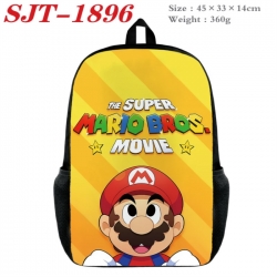 Super Mario Anime nylon canvas backpack student backpack 45x33x14cm
