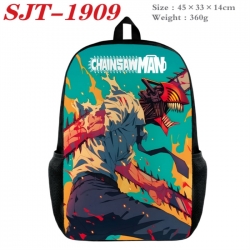 Chainsaw Man Anime nylon canvas backpack student backpack 45x33x14cm