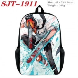 Chainsaw Man Anime nylon canvas backpack student backpack 45x33x14cm