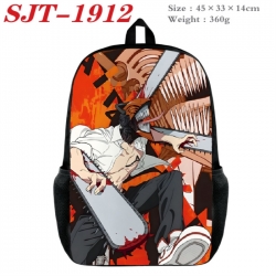 Chainsaw Man Anime nylon canvas backpack student backpack 45x33x14cm