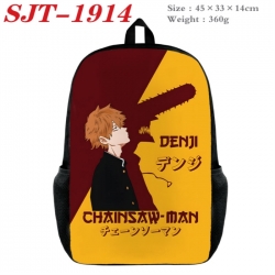 Chainsaw Man Anime nylon canvas backpack student backpack 45x33x14cm