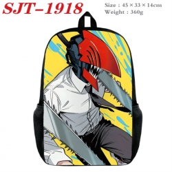 Chainsaw Man Anime nylon canvas backpack student backpack 45x33x14cm