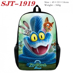 Zootopia Anime nylon canvas backpack student backpack 45x33x14cm