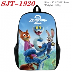 Zootopia Anime nylon canvas backpack student backpack 45x33x14cm