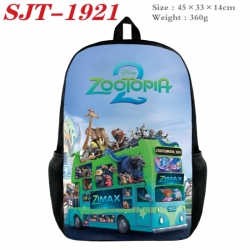 Zootopia Anime nylon canvas backpack student backpack 45x33x14cm