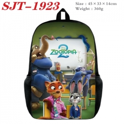 Zootopia Anime nylon canvas backpack student backpack 45x33x14cm