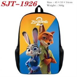 Zootopia Anime nylon canvas backpack student backpack 45x33x14cm