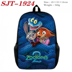 Zootopia Anime nylon canvas backpack student backpack 45x33x14cm