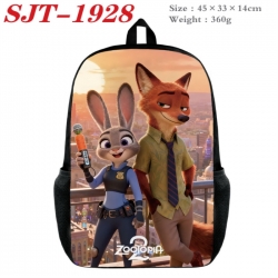 Zootopia Anime nylon canvas backpack student backpack 45x33x14cm