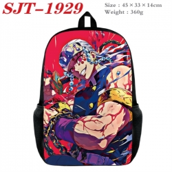 Demon Slayer Kimets Anime nylon canvas backpack student backpack 45x33x14cm