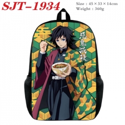 Demon Slayer Kimets Anime nylon canvas backpack student backpack 45x33x14cm