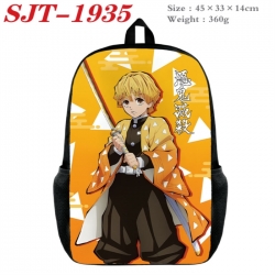 Demon Slayer Kimets Anime nylon canvas backpack student backpack 45x33x14cm