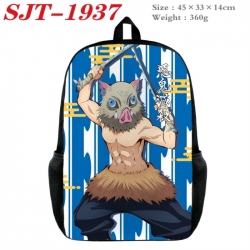 Demon Slayer Kimets Anime nylon canvas backpack student backpack 45x33x14cm