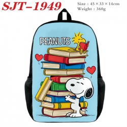 snoopy Anime nylon canvas backpack student backpack 45x33x14cm