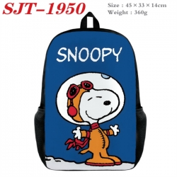 snoopy Anime nylon canvas backpack student backpack 45x33x14cm