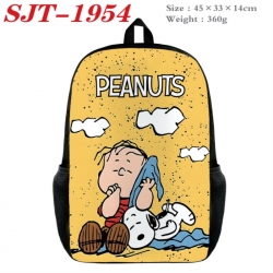 snoopy Anime nylon canvas backpack student backpack 45x33x14cm