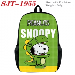 snoopy Anime nylon canvas backpack student backpack 45x33x14cm