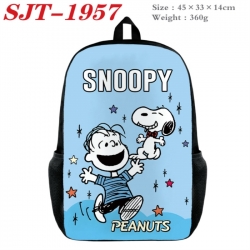 snoopy Anime nylon canvas backpack student backpack 45x33x14cm