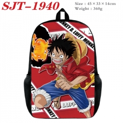 One Piece Anime nylon canvas backpack student backpack 45x33x14cm