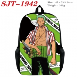 One Piece Anime nylon canvas backpack student backpack 45x33x14cm