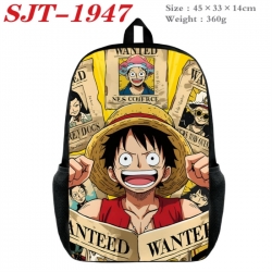 One Piece Anime nylon canvas backpack student backpack 45x33x14cm