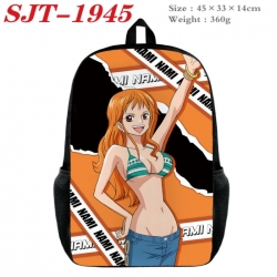 One Piece Anime nylon canvas backpack student backpack 45x33x14cm