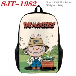 Labubu Anime nylon canvas backpack student backpack 45x33x14cm