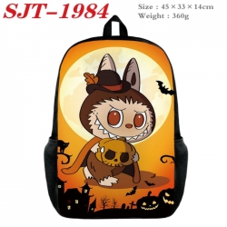 Labubu Anime nylon canvas backpack student backpack 45x33x14cm