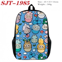 Labubu Anime nylon canvas backpack student backpack 45x33x14cm