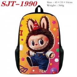 Labubu Anime nylon canvas backpack student backpack 45x33x14cm