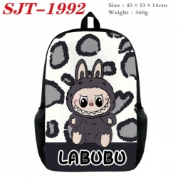 Labubu Anime nylon canvas backpack student backpack 45x33x14cm