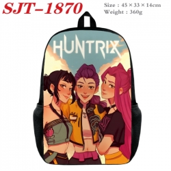 K-Pop:Demon Hunters Anime nylon canvas backpack student backpack 45x33x14cm