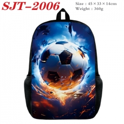 Football Anime nylon canvas backpack student backpack 45x33x14cm